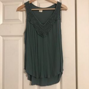 O’Neill green floral v neck tank top